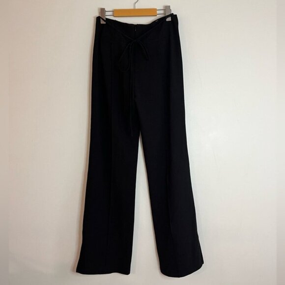 Princess Polly Black High-Waisted Wide-Leg Pants – Size US 8 (AU 12) - Picture 10 of 16